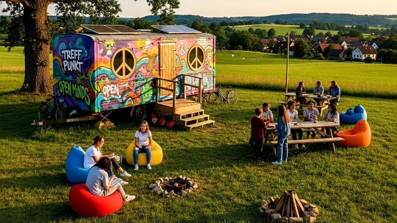 So könnte es aussehen, wenn mit einem gestalteten Bauwagen in Apelern Jugendarbeit belebt wird. (Foto: Symbolbild/KI-generiert gk)