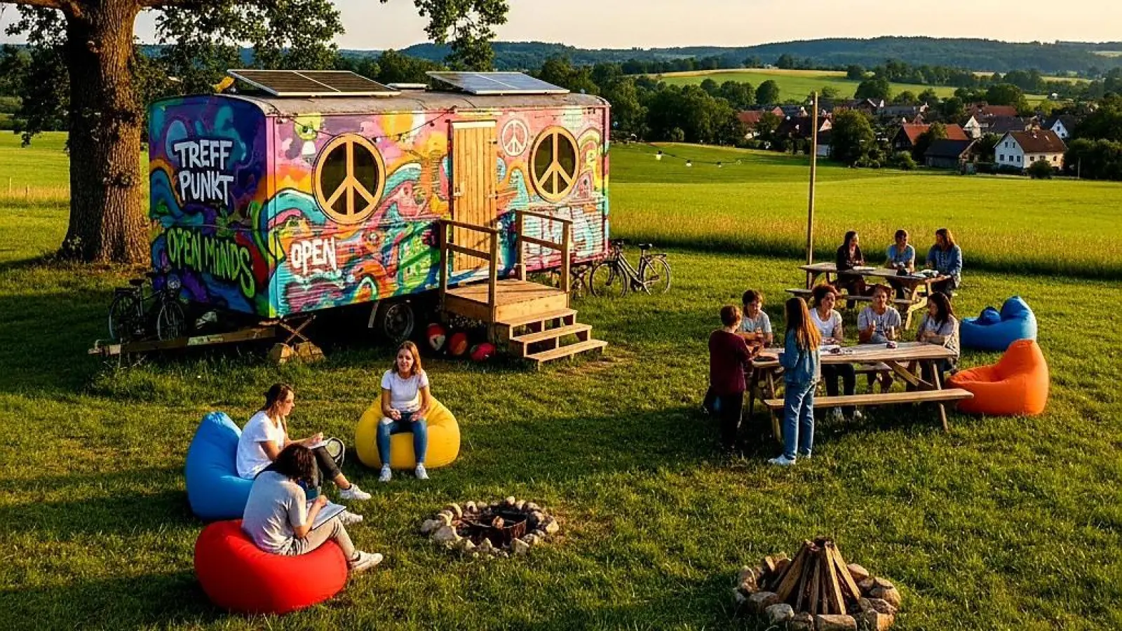 So könnte es aussehen, wenn mit einem gestalteten Bauwagen in Apelern Jugendarbeit belebt wird. (Foto: Symbolbild/KI-generiert gk)