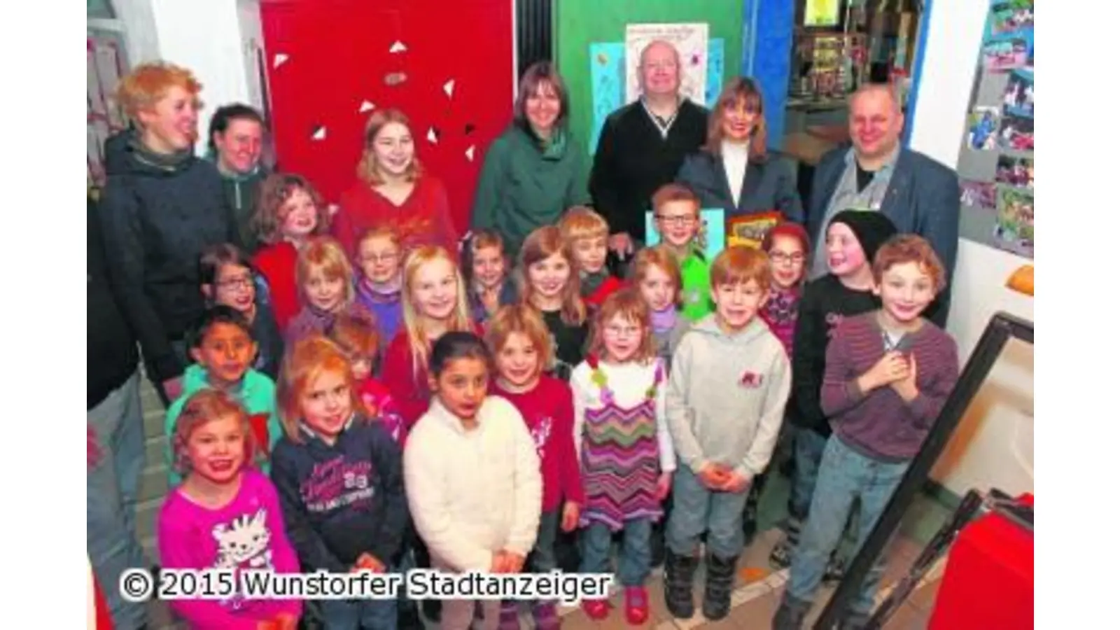 Bau-Hof Kinder sagen Dankeschön (Foto: tau)