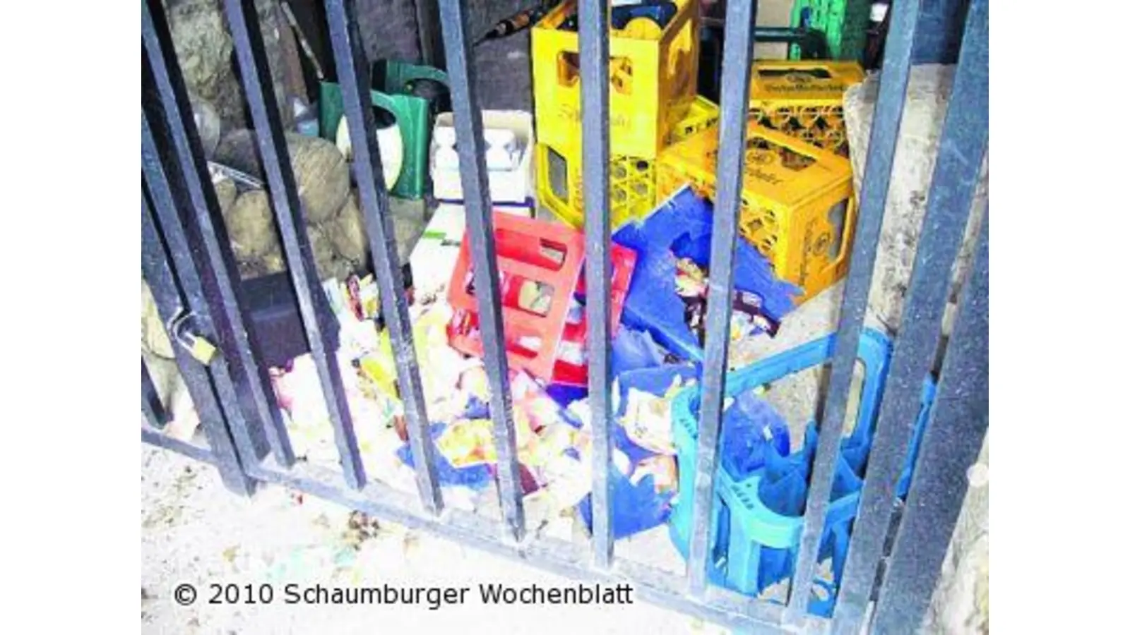 Leergutdiebe sind schlapp auf der Brust (Foto: ste)