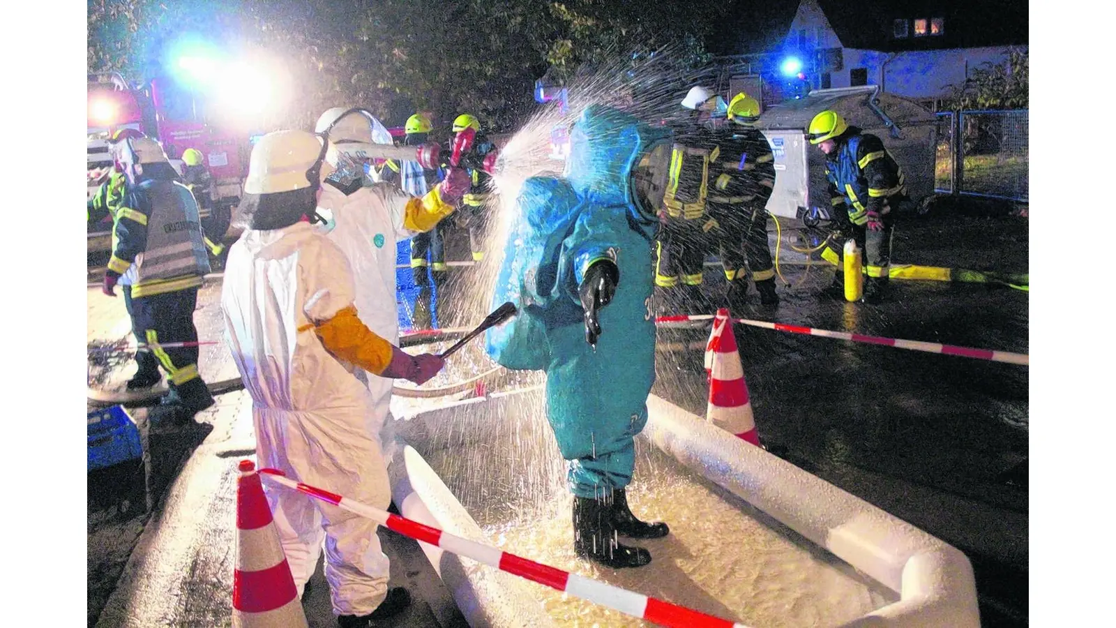 Chemiealarm beim Bückeburger Bauhof (Foto: mk)