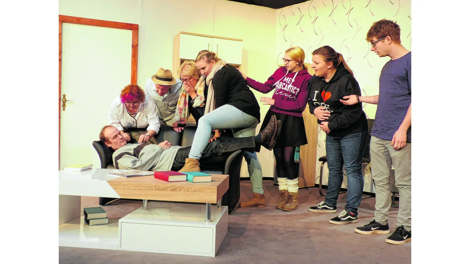 Schon proben die Mimen für das nächste Stück (Foto: al)