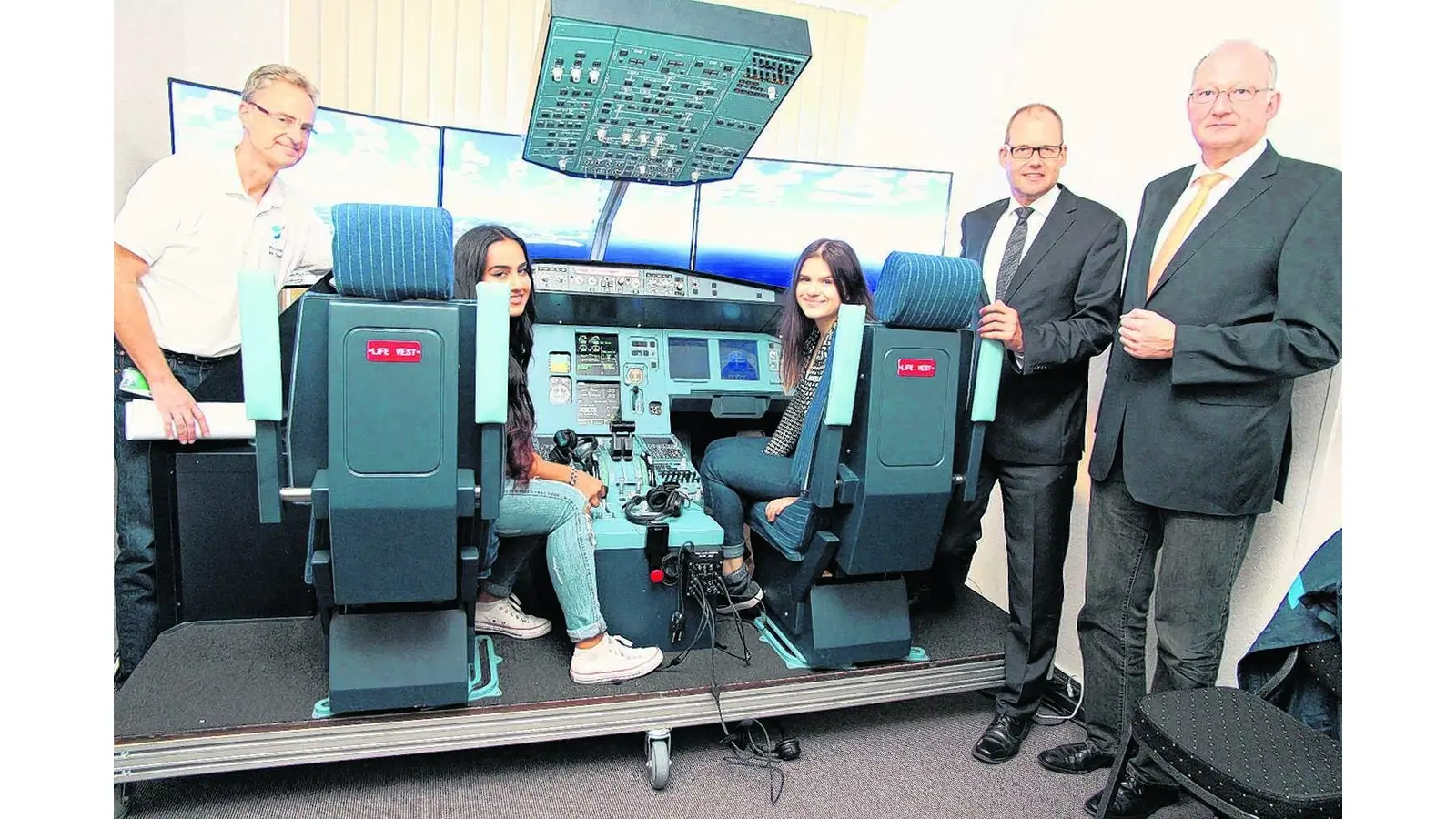 Der Flugsimulator macht fit für die Ausbildung (Foto: gr)