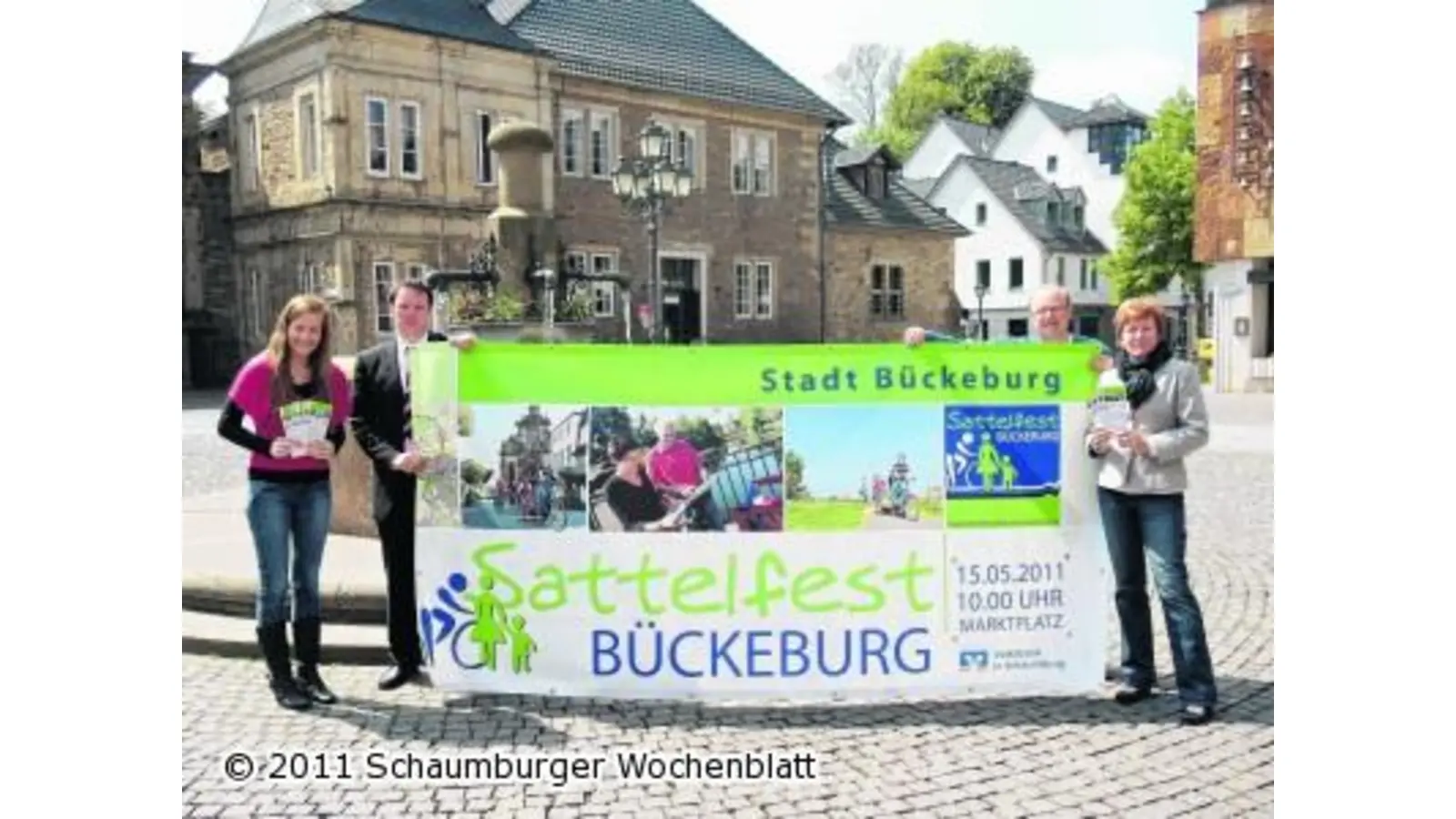 Fahrradfahrer treffen sich beim Stattelfest (Foto: red)