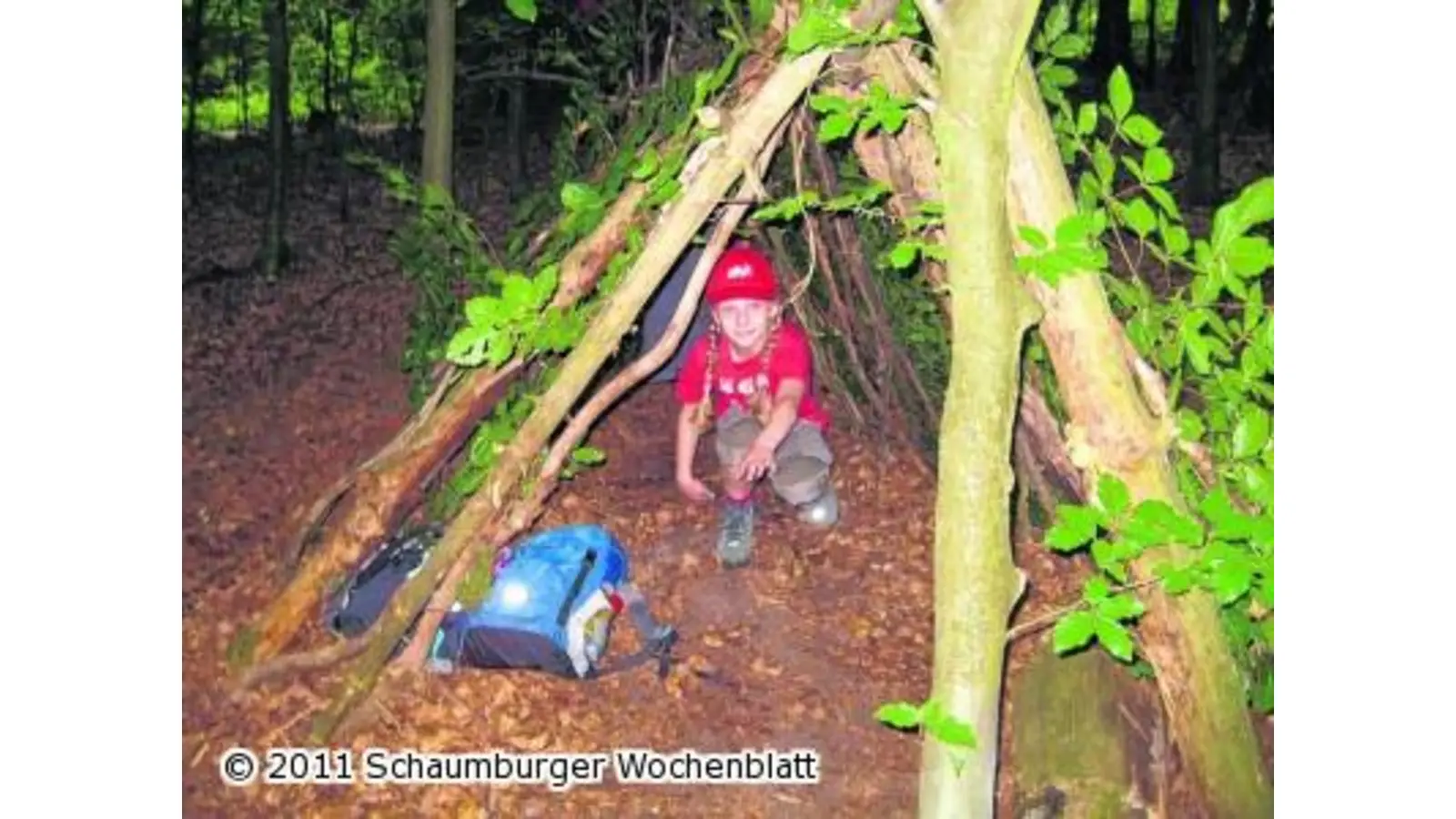 Waldhüttenbau auf den Spuren von Wilhelm Busch (Foto: em)