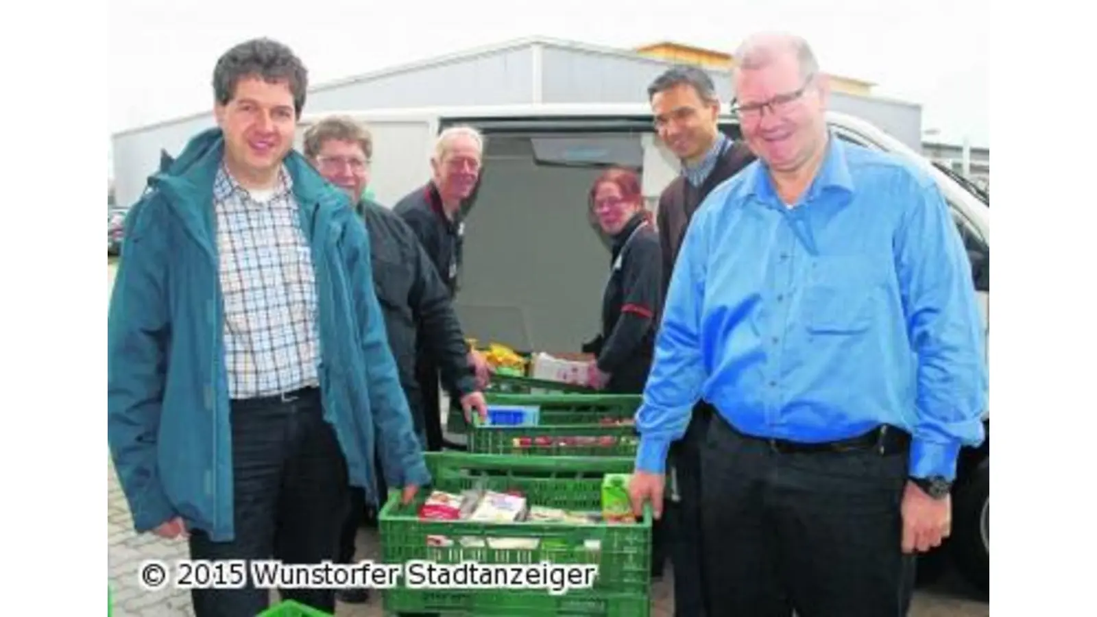Spendenboxen für die Tafel (Foto: tau)