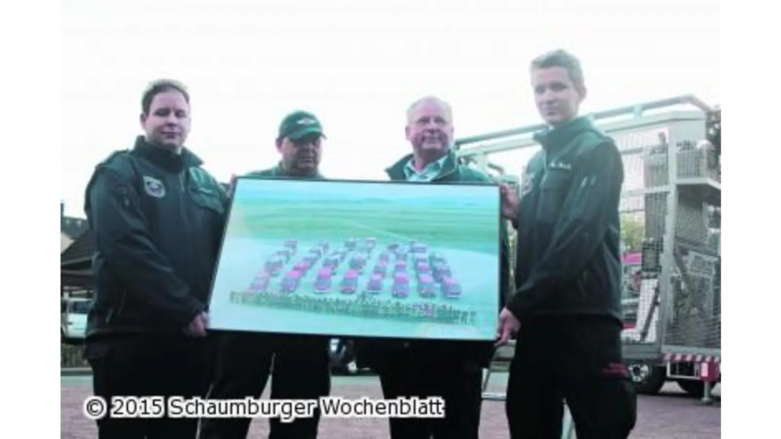 Per Drehleiter in den Ruhestand (Foto: em)