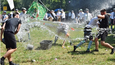Wasserschlacht im Exterfeld. (Foto: ste)