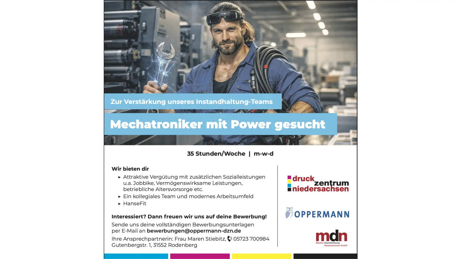 Mechatroniker (m-w-d) gesucht. (Foto: .)