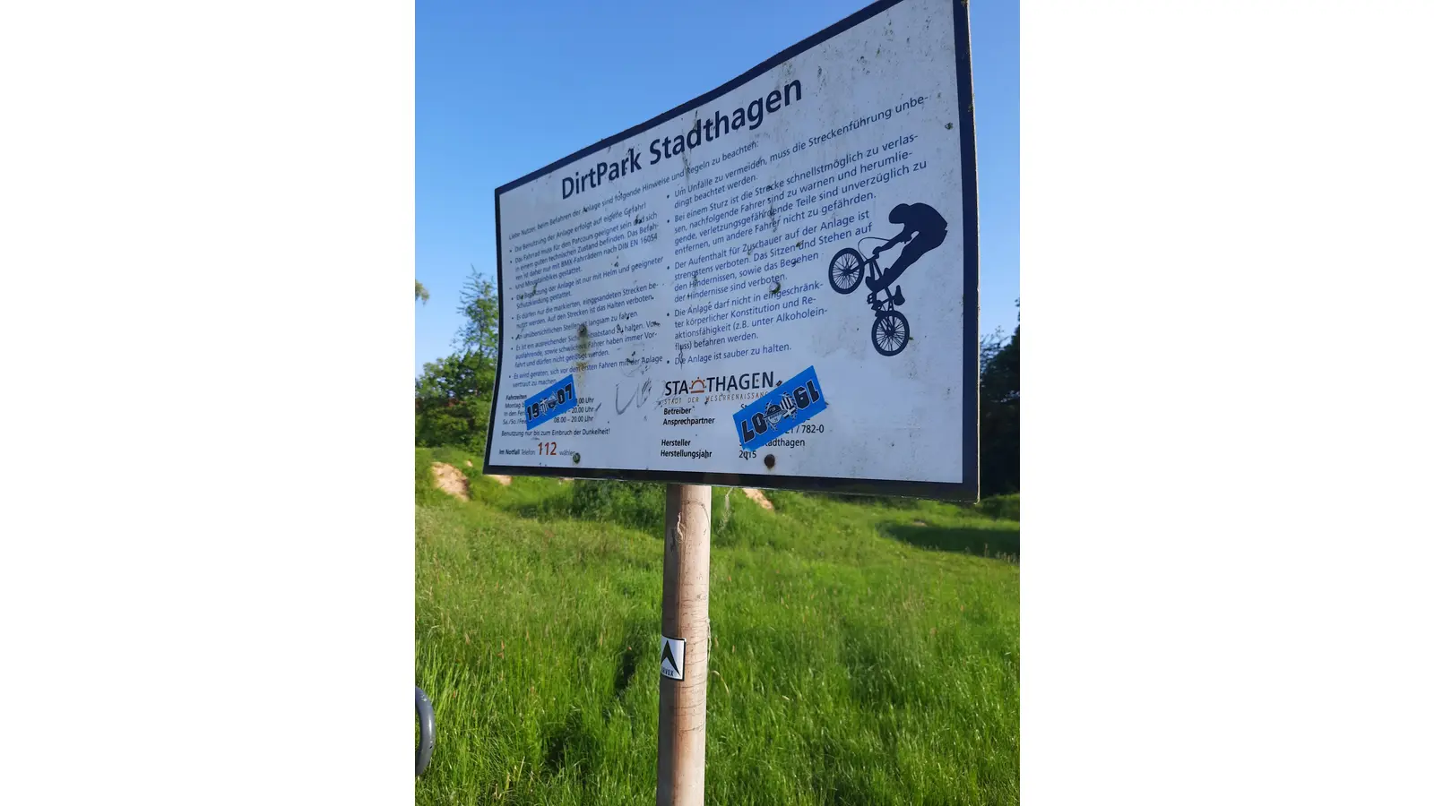 Derzeit kein Anziehungspunkt - Der DirtPark Stadthagen. (Foto: ab)