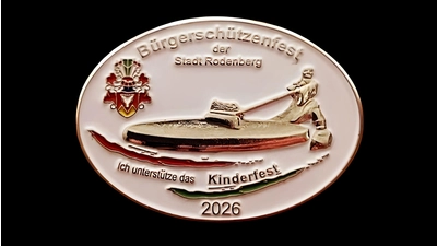 Der Spender-Pin für das Kinderschützenfest 2026. (Foto: gk)