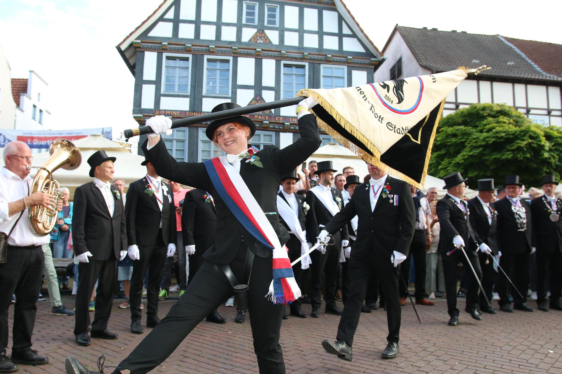Die Stadthäger sind am Mittwoch in ihr Schützenfest eingestiegen.  (Foto: bb)