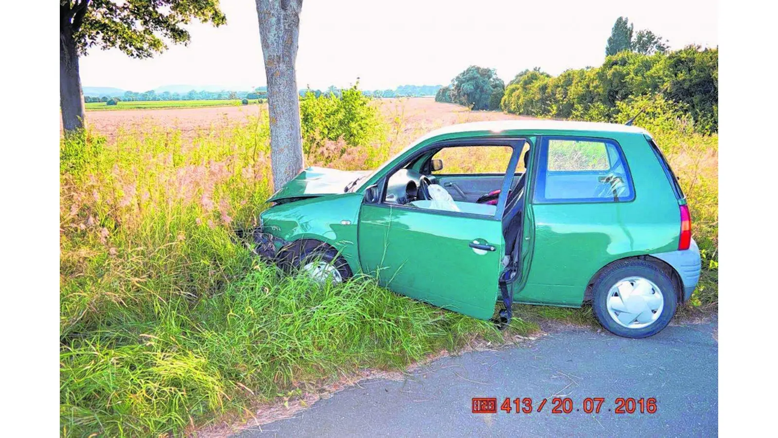 Ausweichmanöver endet am Straßenbaum (Foto: lo)