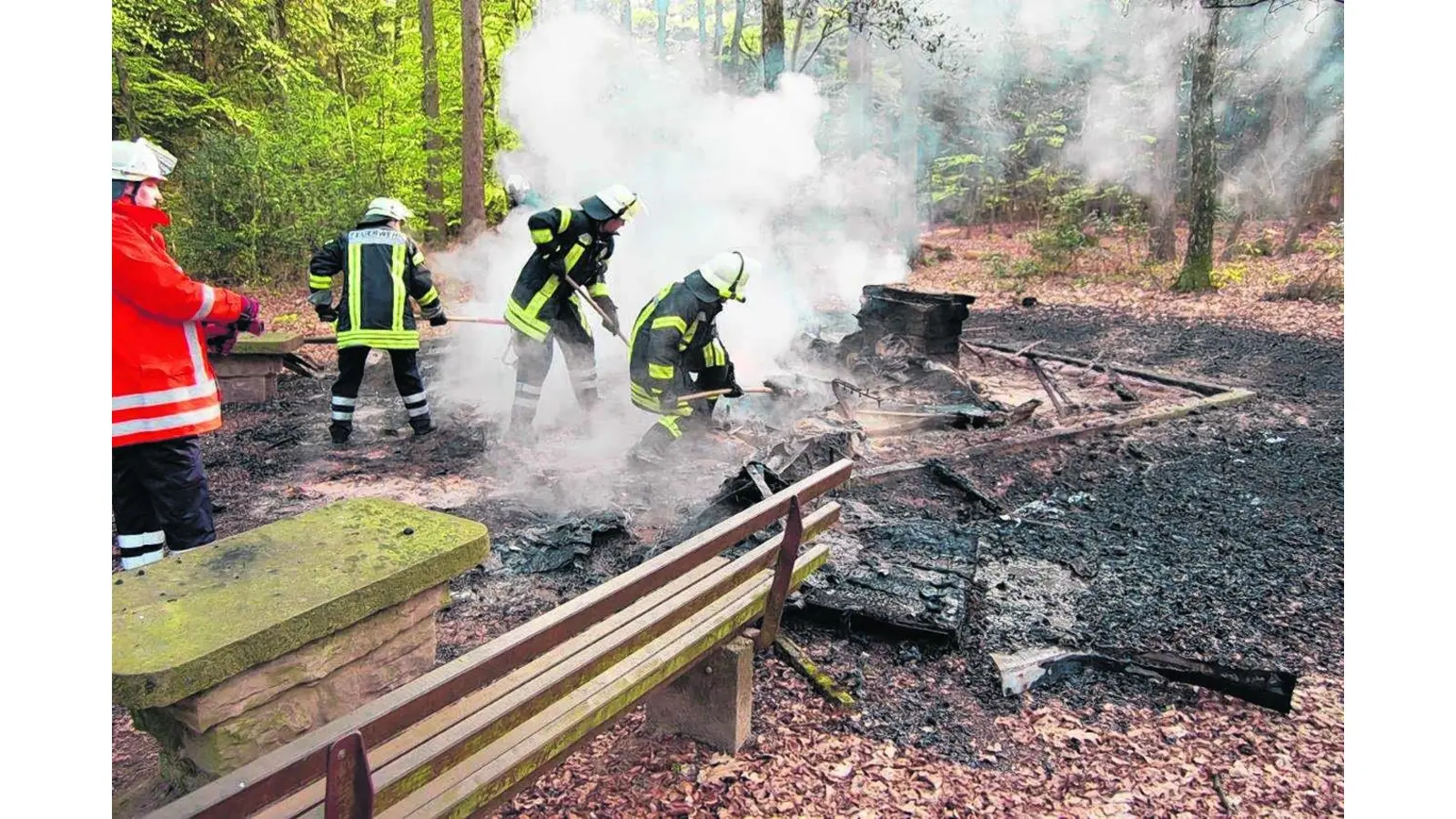 Jogger entdeckt brennende Hütte (Foto: red)