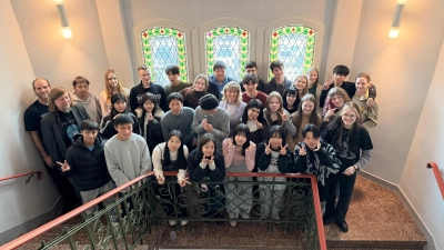 Empfang im Rathaus. Schülerinnen und Schüler aus Ikaruga/Japan sind zu Gast in Rintelner Familien.  (Foto: ste)