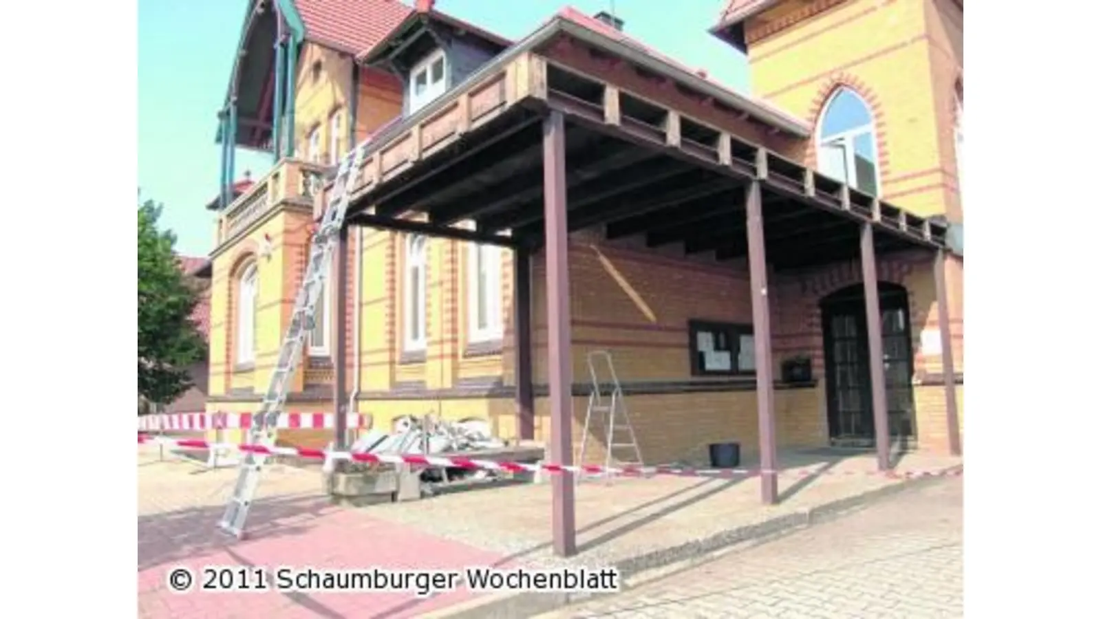 Rathaus-Umbau jetzt auch äußerlich sichtbar (Foto: red)