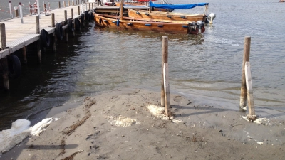 Bekanntes Bild: Im Sommer sackt oft der Wasserstand ab. (Foto: wb)