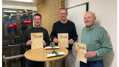 Geehrte Mitglieder (v.li.): Michael Mespelt, Joachim Paul und Uwe Paulick. (Foto: privat)