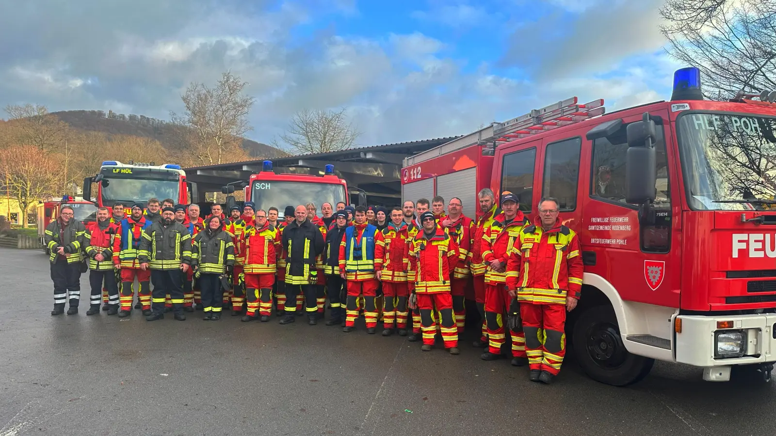 Der Löschzug Süntel beim Hochwassereinsatz in Rinteln. (Foto: privat)