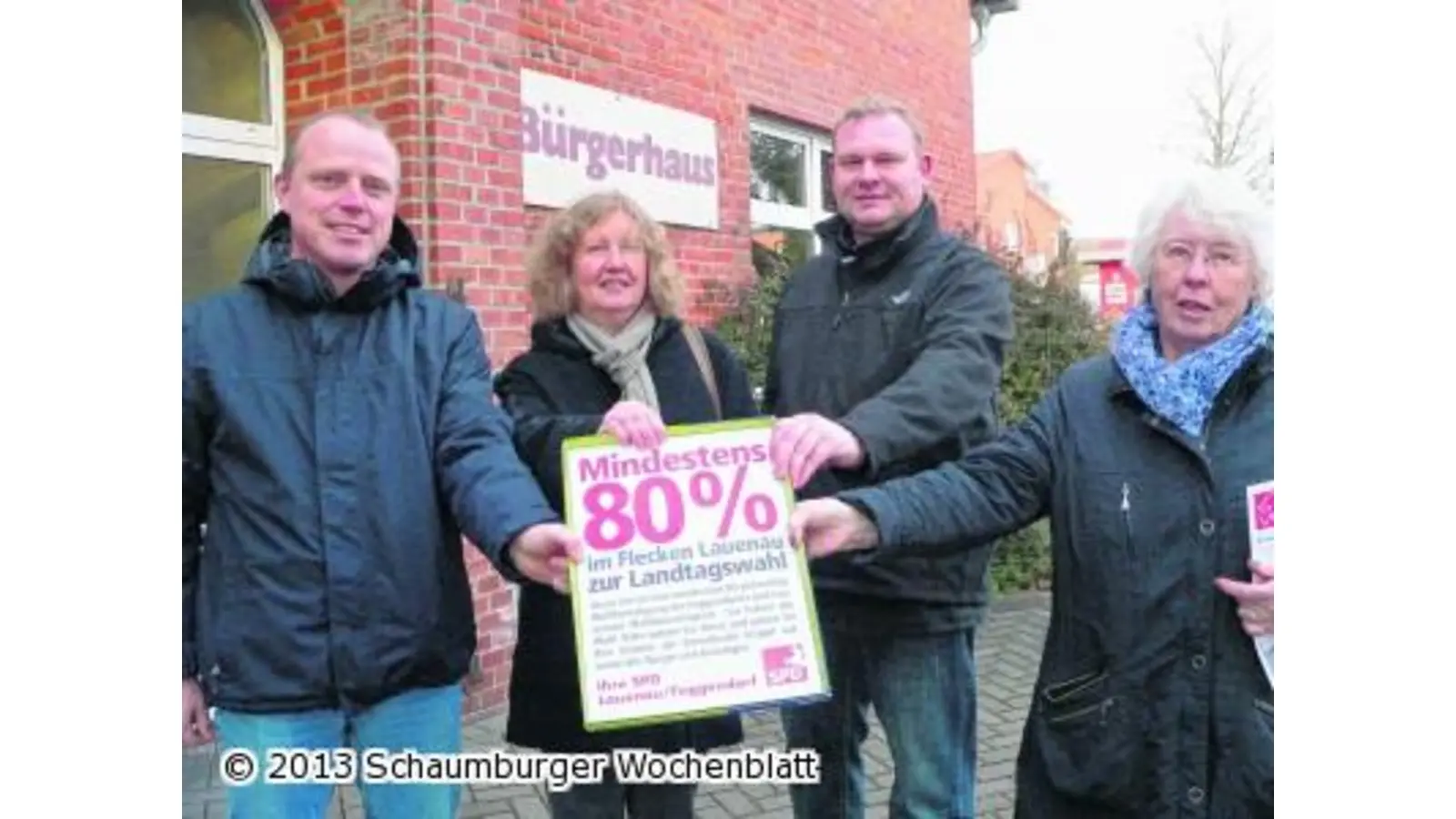 Plakate fordern 80 Prozent (Foto: red)