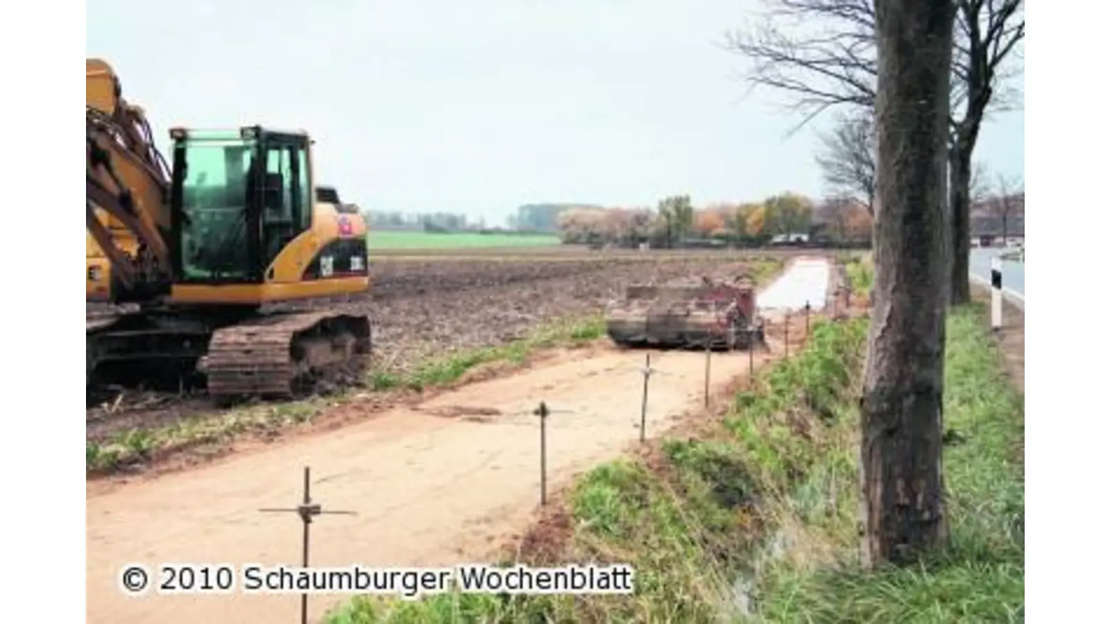 Schlechtes Wetter führt zum Abbruch der Bauarbeiten (Foto: gi)