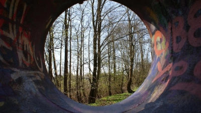 Ein Bild der Ausstellung: „Am Ende des Tunnels“. (Foto: Kathrin Meinhardt)
