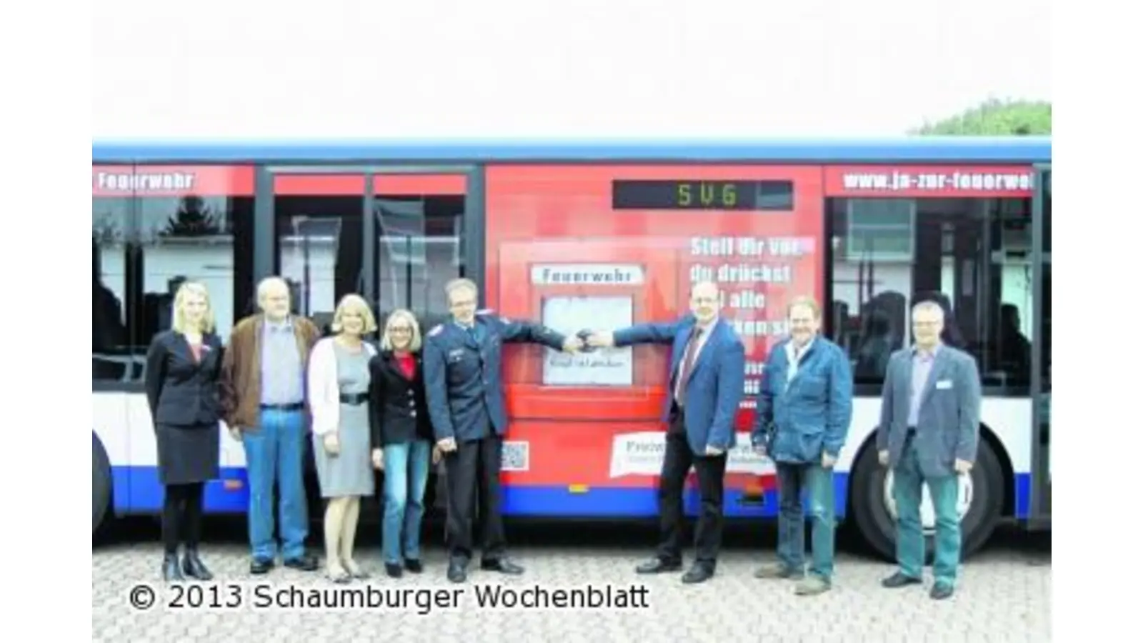 Rollendes Plakat für die Wehr (Foto: bb)