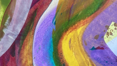 Aus dem Gemeinschaftsprojekt beider Schulen: „Bewegungs“-Motive. (Foto: Katja Ippisch)