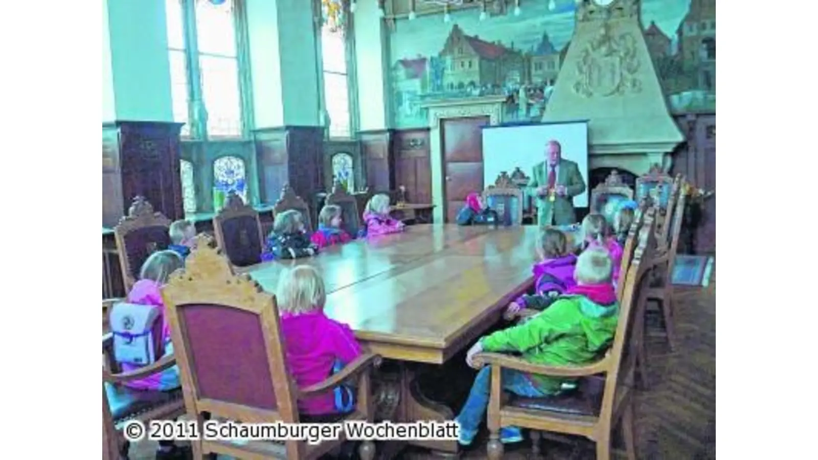 Schulanfänger beim Bürgermeister (Foto: red)