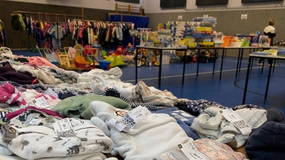 Es ist angerichtet: Der Listenbasar im Bürgerhaus. (Foto: privat)