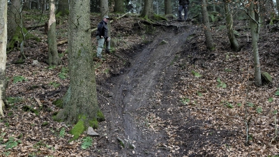 Weitere verbotene Mountainbike-Strecken im Deister. (Foto: Niedersächsische Landesforsten – Forstamt Saupark)