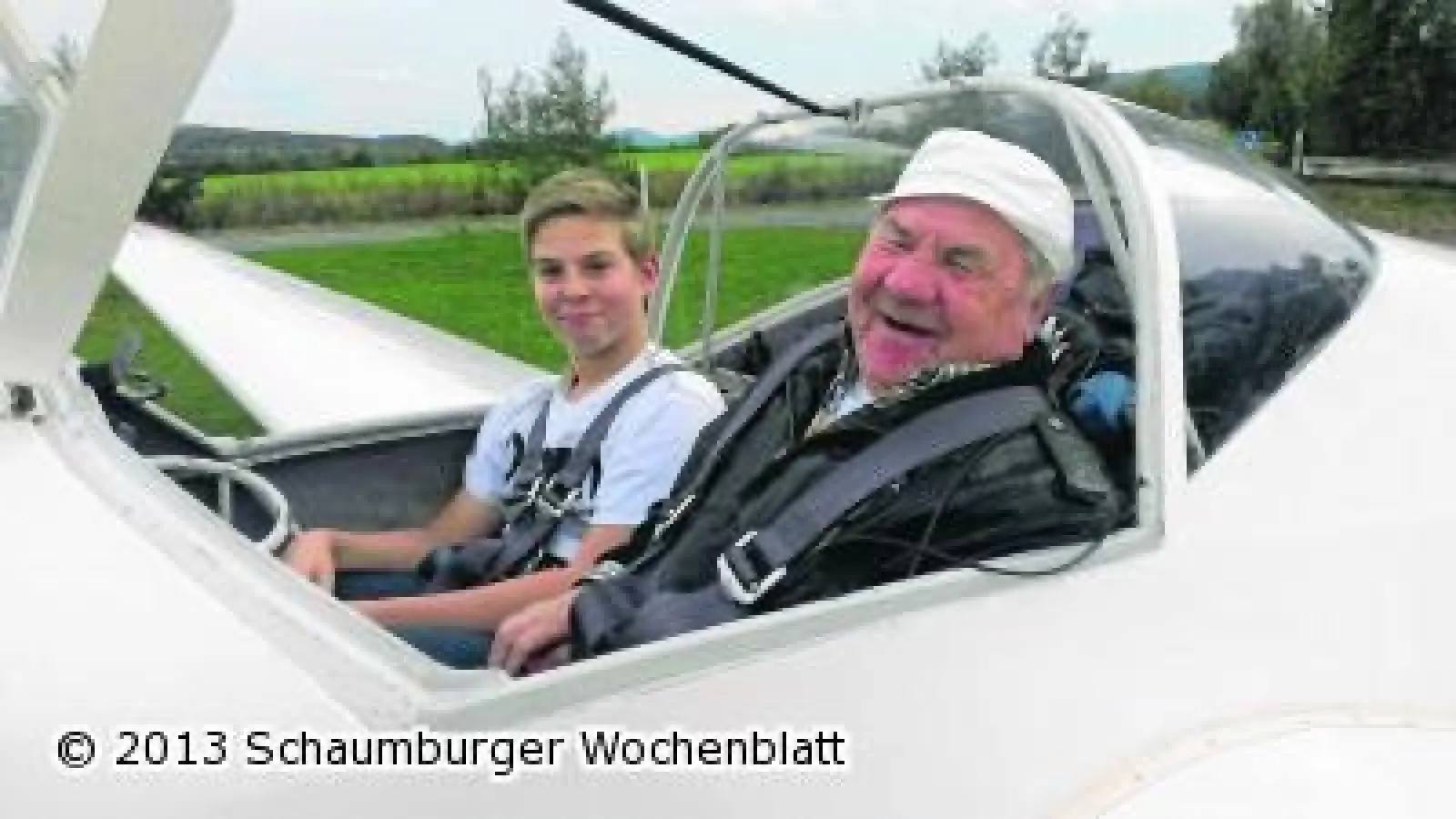 Urgroßvater und Urenkel teilen die Leidenschaft für das Segelfliegen (Foto: hb)