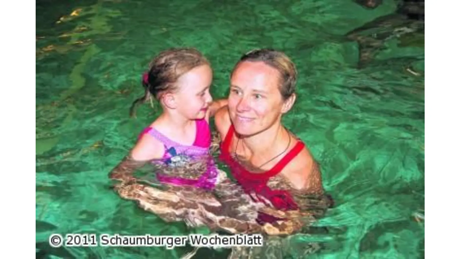 Wenn Seepferdchen wonnig baden (Foto: wa)