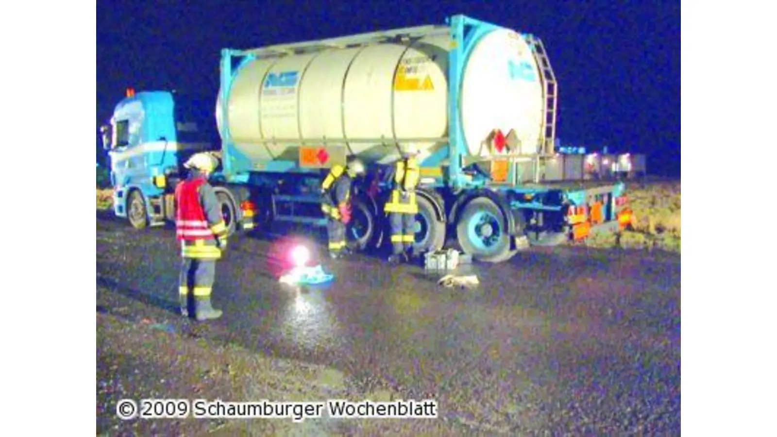 Nächtlicher Einsatz im Logistikpark (Foto: red)