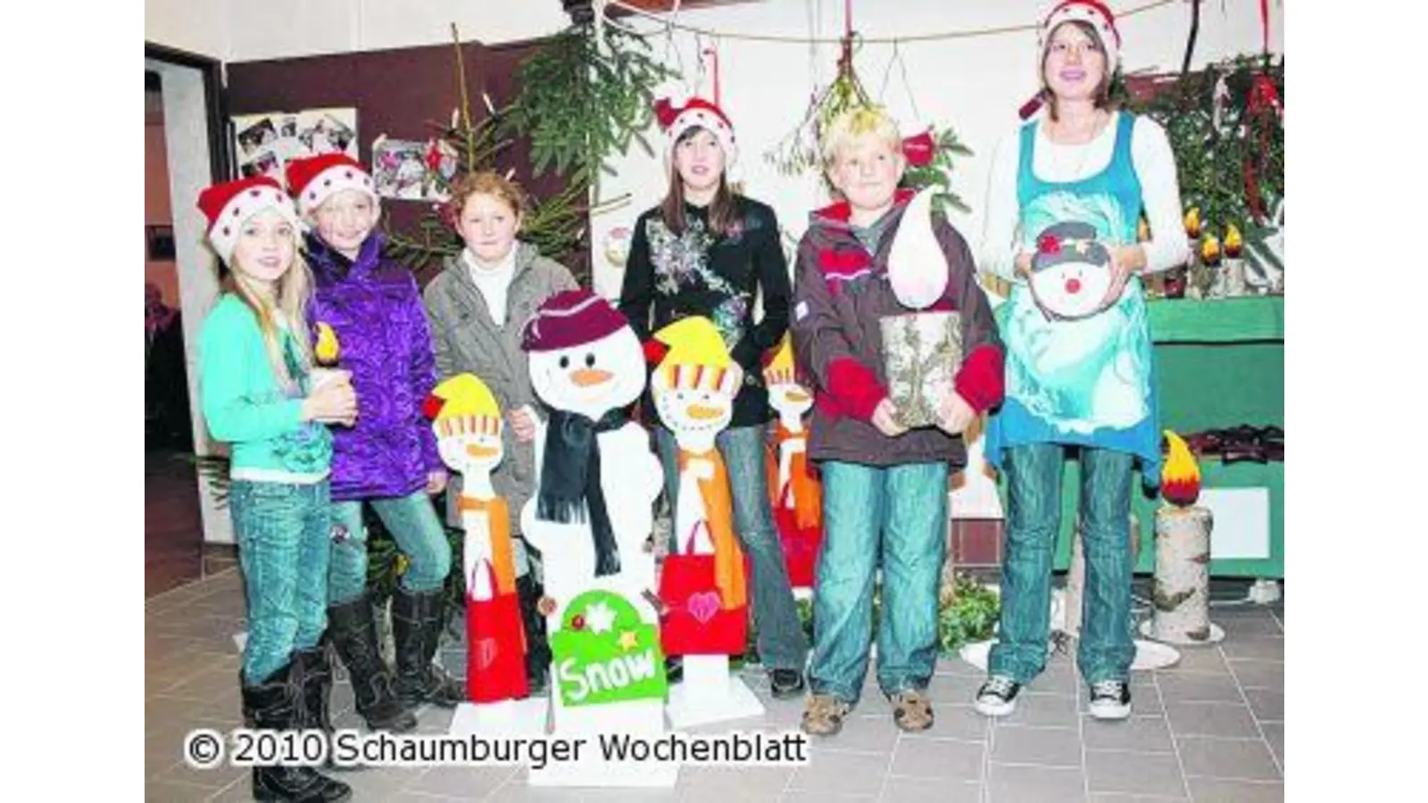 Elche und Schneemänner gebastelt Feuerwehrnachwuchs bietet riesige Weihnachtsbasarauswahl (Foto: tt)