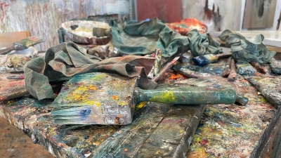 Schaffensfläche in einem Atelier. (Foto: Samtgemeinde Rodenberg)