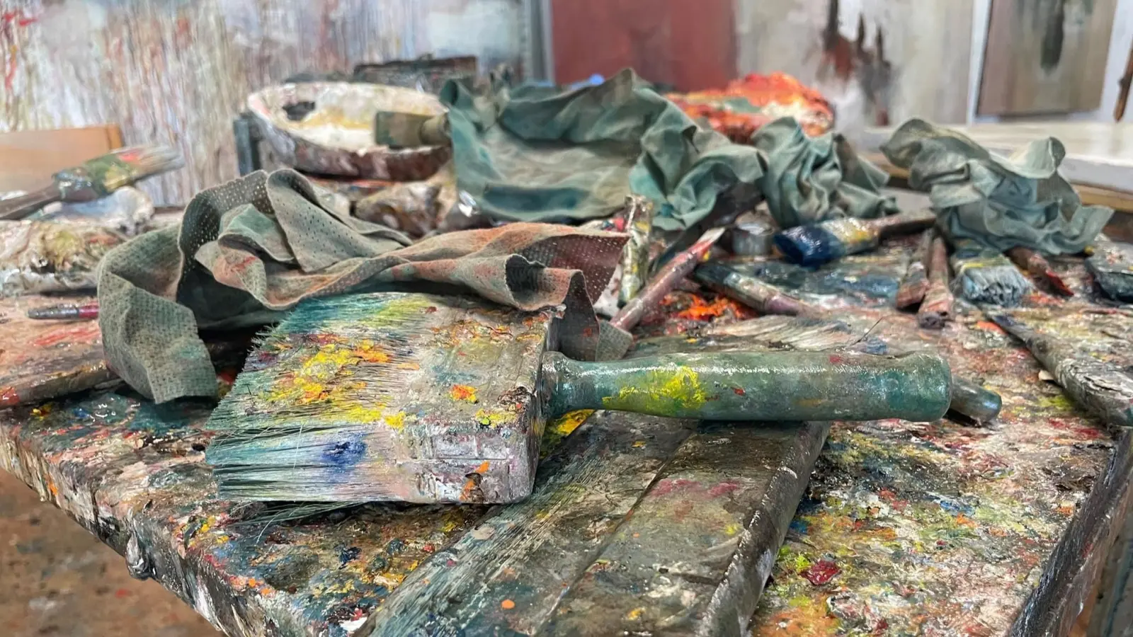 Schaffensfläche in einem Atelier. (Foto: Samtgemeinde Rodenberg)