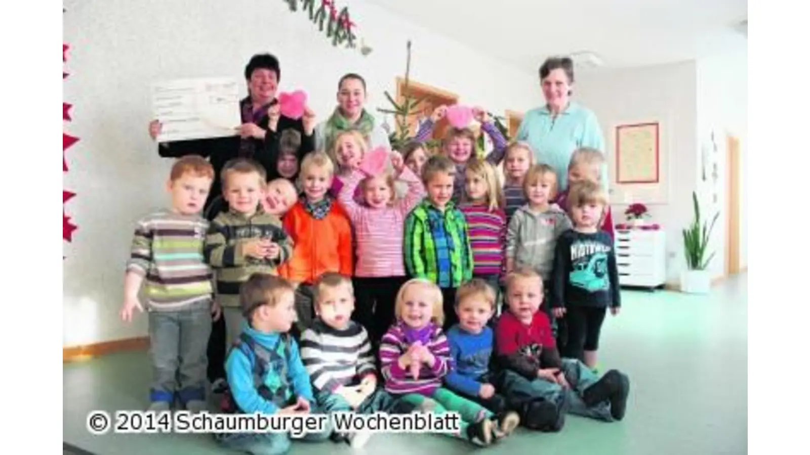 Rosa Herzen für den Nachwuchs (Foto: ag)