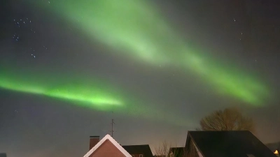 Einzigartiges Schauspiel: Polarlichter über Wunstorf und Haste. (Foto: privat)