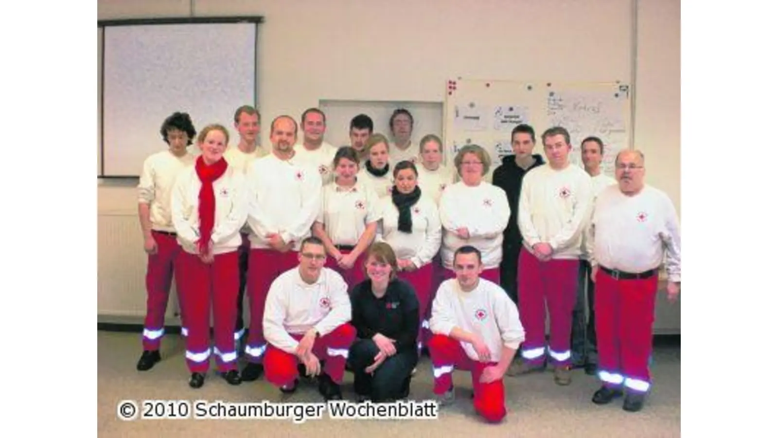 DRK-Bereitschaftshelfer nehmen an Fortbildung teil (Foto: hb)