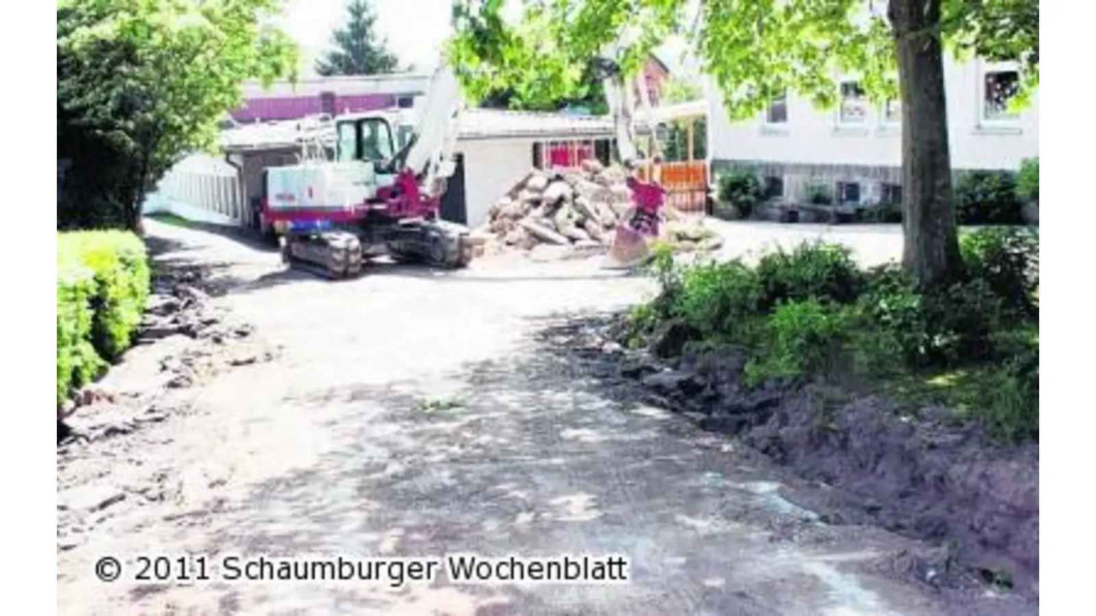 Arbeiten am Dorfplatz sind in vollem Gange (Foto: tt)