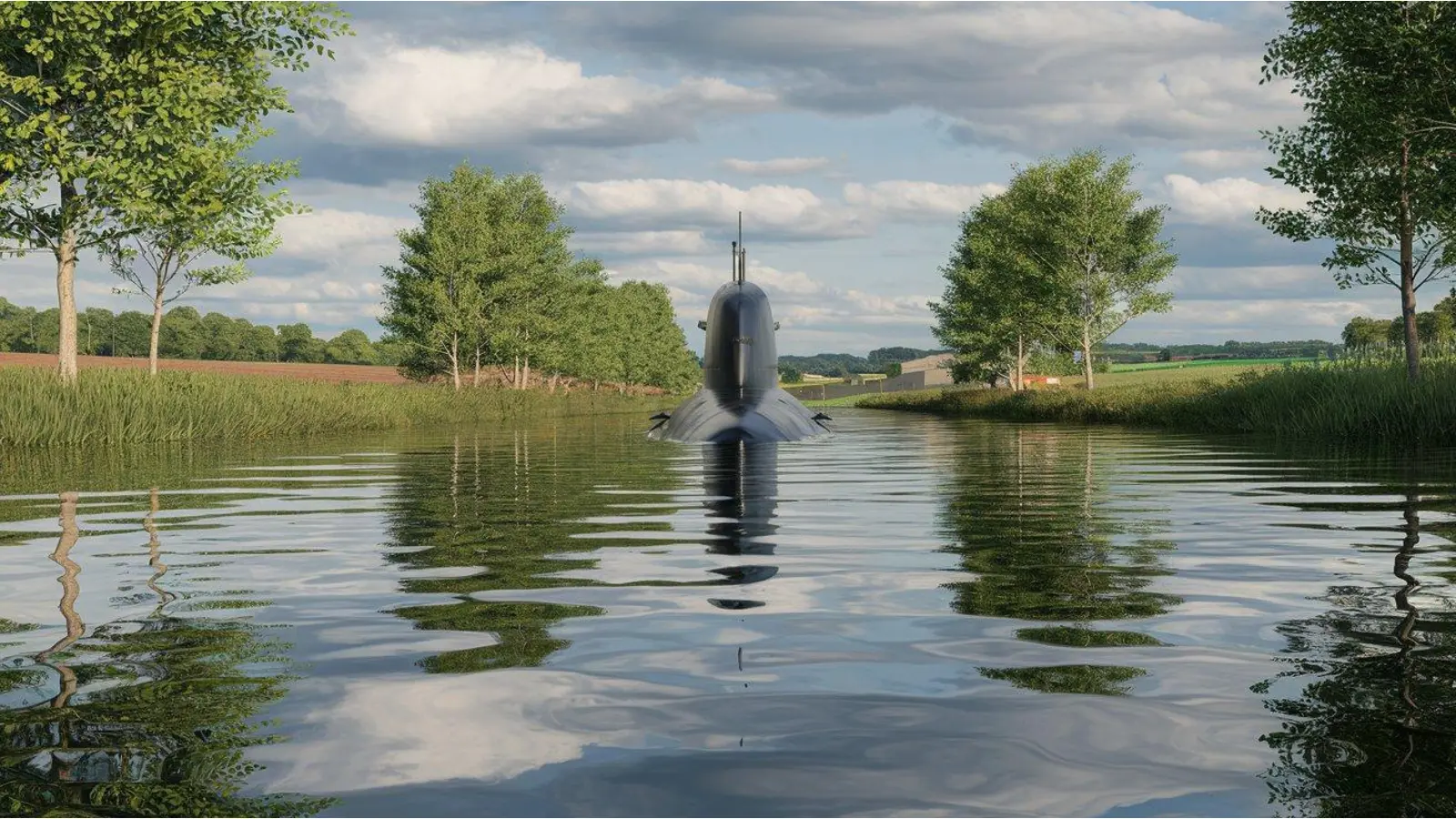 Laut einer Pressemitteilung des Verteidigungsministeriums bietet der Mittellandkanal ideale Bedingungen für den Betrieb moderner U-Boote.  (Foto: Ideogram)