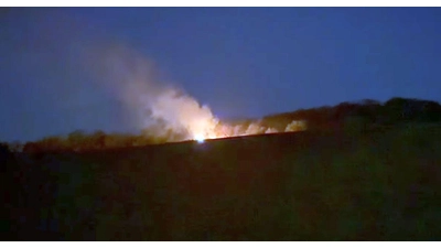 Die Flammen sind deutlich zu sehen. (Foto: privat)