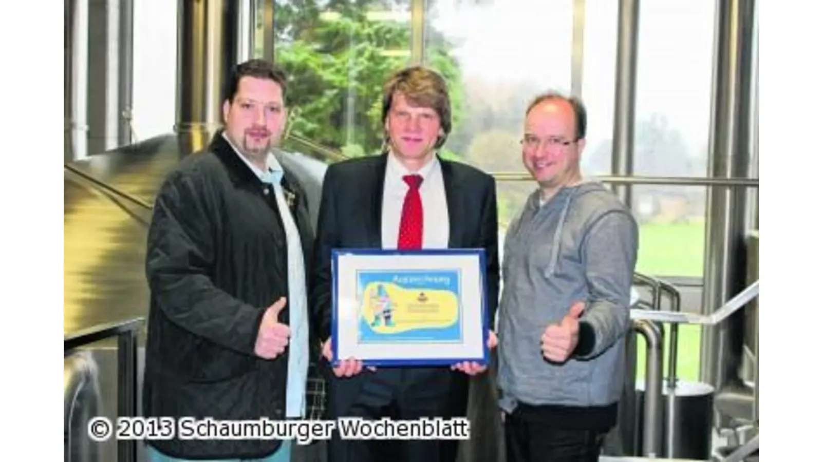 Friedrich-Wilhelm Lambrecht wird Bierzwerg (Foto: ag)