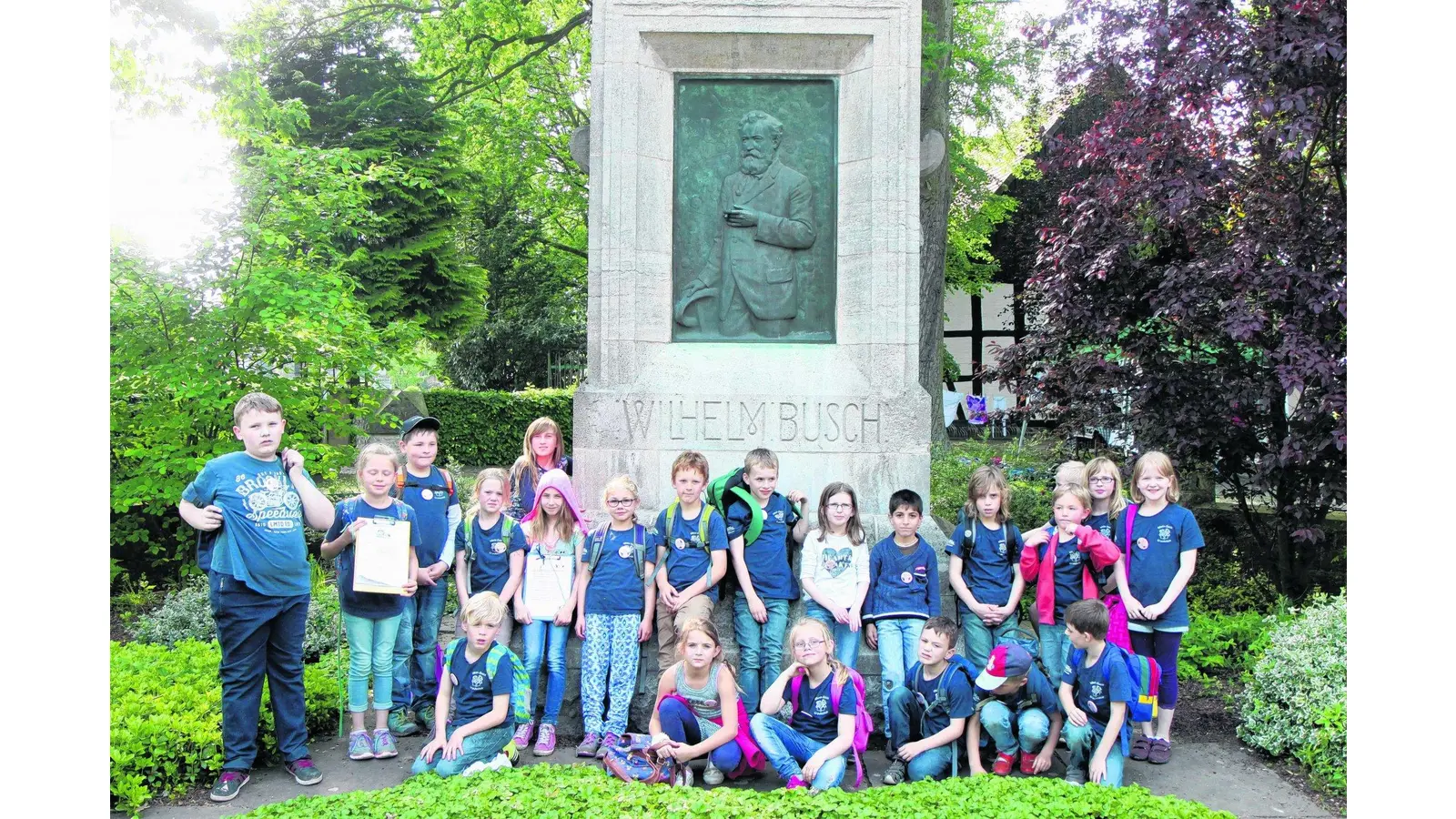 Grundschüler auf der Fährte von Wilhelm Busch (Foto: bb)