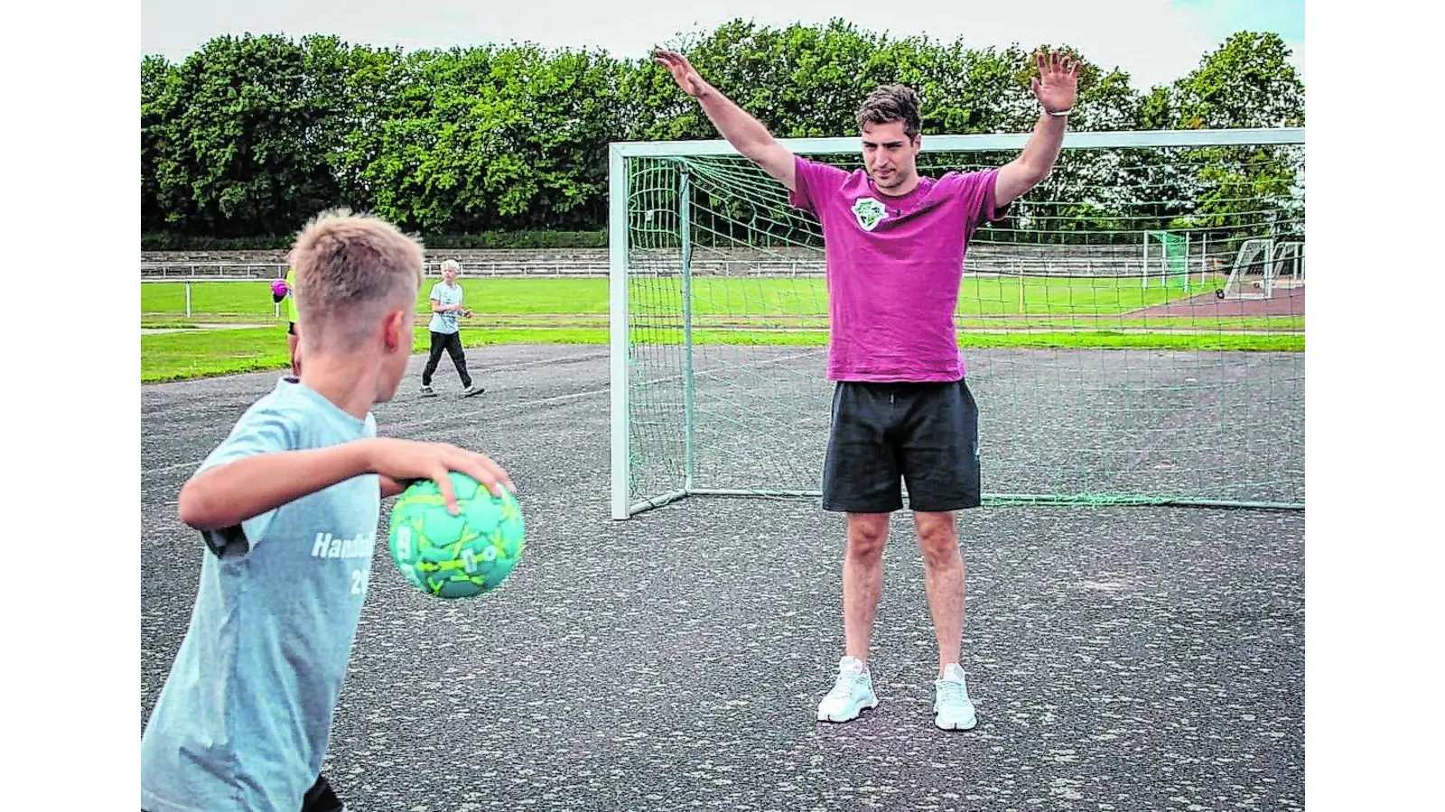 Die jungen Handballer trainieren eifrig (Foto: bb)