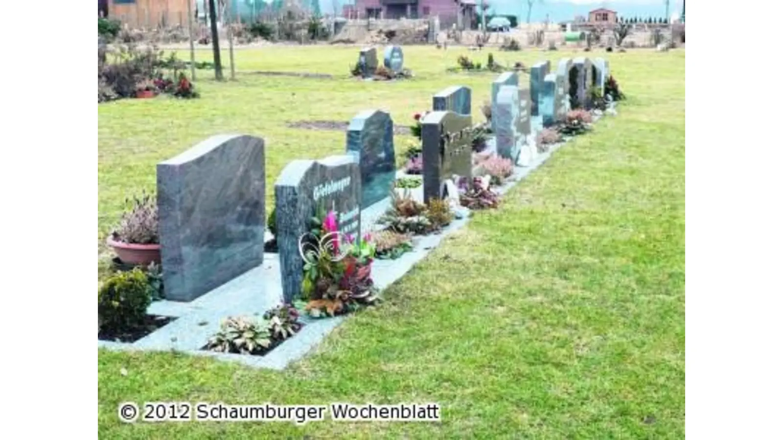 Rasendoppelgräber mit Stein (Foto: pd)