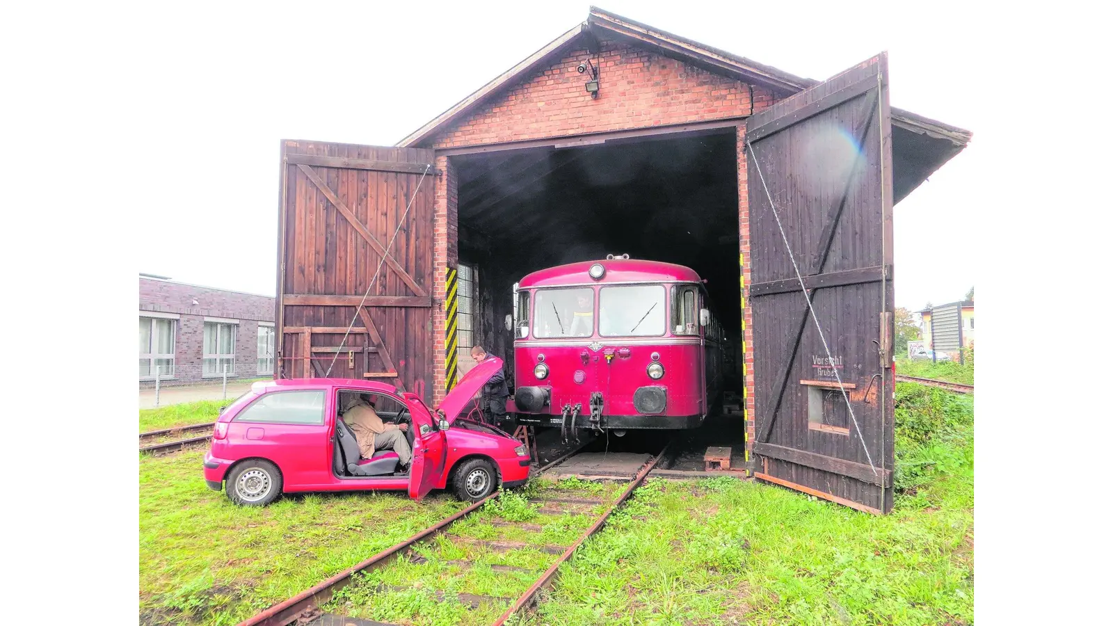 Rollende Vereinsversammlung mit Startproblemen (Foto: ste)