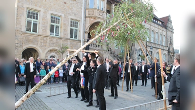 Am Sonntag wird um 18.30 Uhr der traditionelle Maibaum auf dem Marktplatz aufgestellt (Foto: nh archiv)