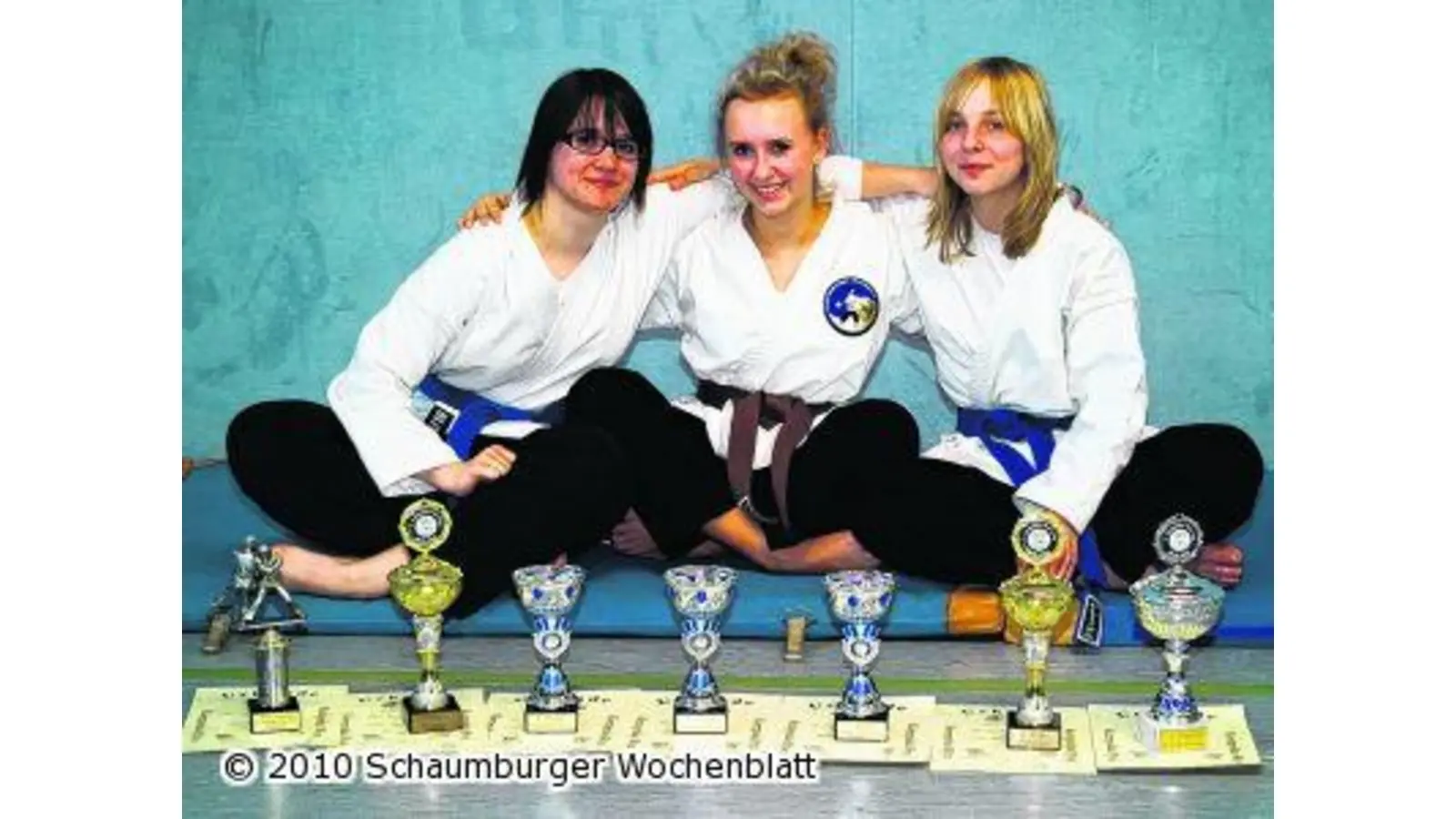 Erfolgreiches Mädchentrio des Budo-SV beim Kempoka-Ryu-Cup (Foto: ste)